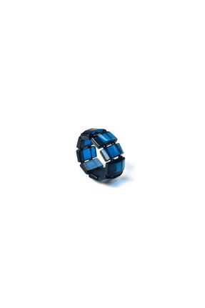 انگشتر جواهر آبی زنانه کد 409101308