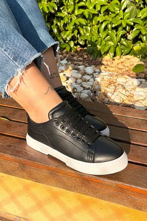 کفش اسنیکر مشکی زنانه بند دار Öykü Shoes - کد 769913096
