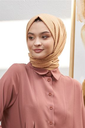 شال طلائی زنانه پنبه ای Loryan - کد 797003718
