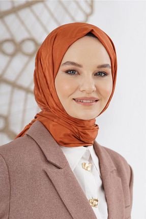 شال نارنجی زنانه پنبه ای Loryan - کد 797910606