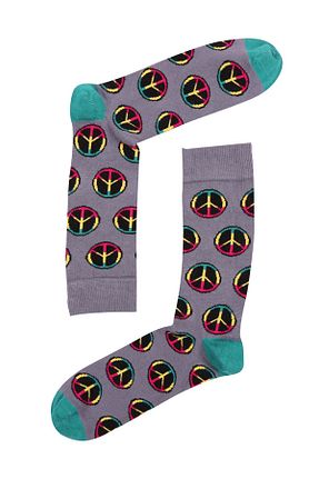 جوراب طوسی مردانه پنبه - الاستین The Socks Company - کد 87722402