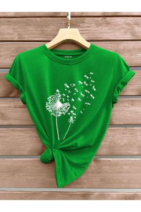 تی شرت سبز زنانه رگولار کد 832748798