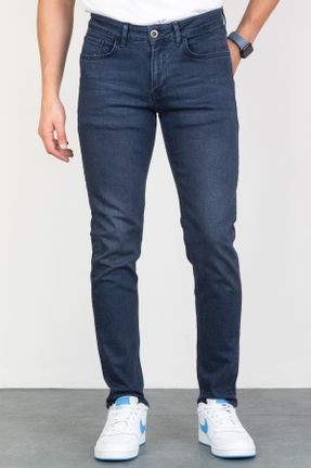 شلوار جین آبی مردانه پاچه تنگ جین اسلیم کد 102425113