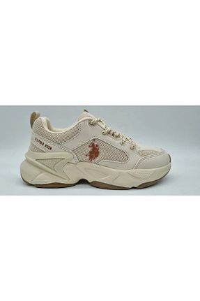 کفش اسنیکر بژ زنانه بند دار U.S. Polo Assn. - کد 832795340