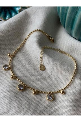 خلخال جواهری طلائی زنانه فولاد ( استیل ) کد 832776846