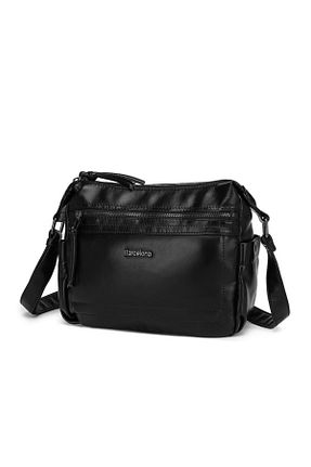 کیف پستچی مشکی زنانه چرم مصنوعی BARCELONA 21K - کد 832785101