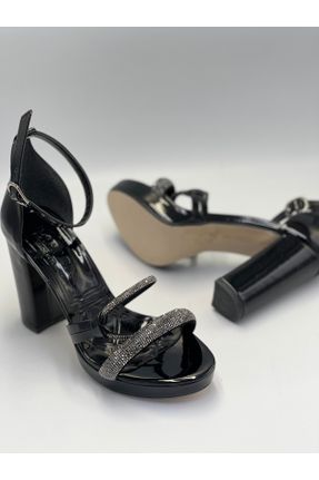 کفش مجلسی مشکی زنانه پاشنه بلند ( +10 cm) پاشنه پلت فرم چرم لاکی کد 832873537