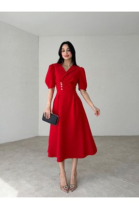 لباس مجلسی و فارغ التحصیلی قرمز زنانه لیکرا Genel Markalar - کد 832864263