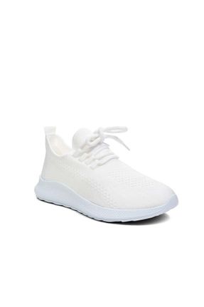 کفش پیاده روی سفید زنانه پارچه ای پارچه نساجی کد 832937768