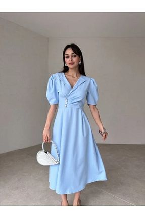 لباس مجلسی و فارغ التحصیلی آبی زنانه لیکرا LİBAS - کد 832871339