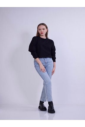سوئیشرت مشکی زنانه ساده GE MARK - کد 817702616