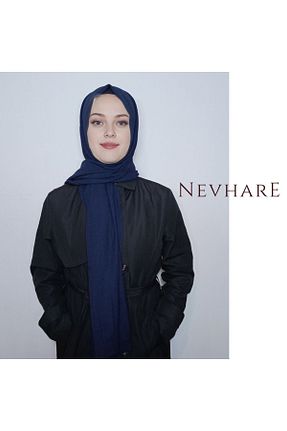 شال سرمه ای زنانه پنبه ای nevhare - کد 818618038