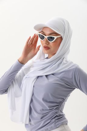 کلاه شنای اسلامی سفید زنانه کد 813987059