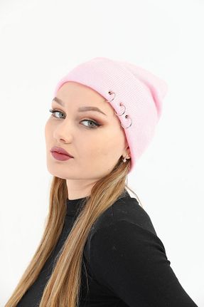 کلاه پشمی صورتی زنانه اکریلیک Ritagarcia - کد 377371843