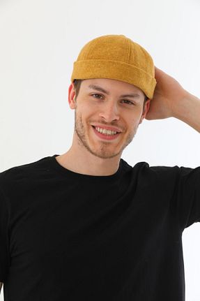 کلاه پشمی زرد مردانه پنبه ای Ritagarcia - کد 699194099