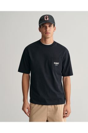 تی شرت مشکی مردانه رگولار یقه گرد کد 815746501