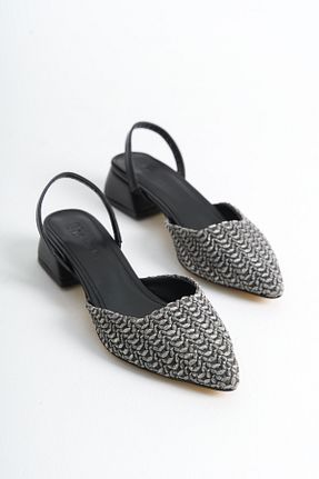 کفش پاشنه بلند کلاسیک طوسی زنانه حصیر Shoesers - کد 833048388