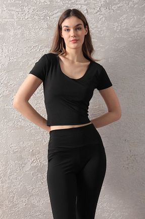بلوز مشکی زنانه ساده Lucky Line - کد 827097454