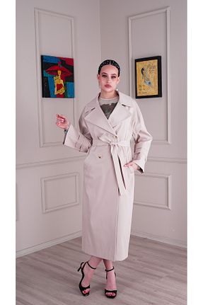 ترنچکت طوسی زنانه پنبه ای Kent - کد 833073758