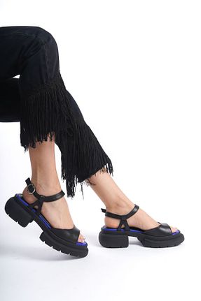 صندل مشکی زنانه پاشنه تخت NOSEY SHOES - کد 829732061