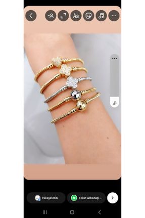 دستبند استیل طلائی زنانه فولاد ( استیل ) کد 828906278
