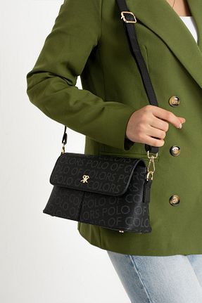 کیف دوشی مشکی زنانه چرم مصنوعی Polo Of Colors - کد 832658627