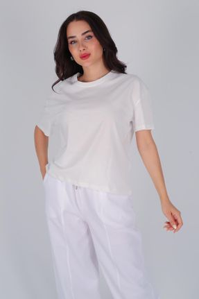 تی شرت سفید زنانه رگولار کد 832742864