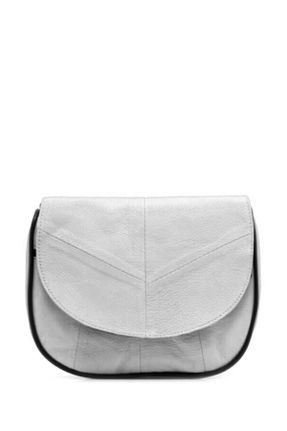 کیف دوشی سفید زنانه چرم طبیعی کد 260184337