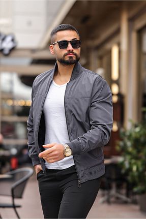کت طوسی مردانه اورسایز BASEL.CO - کد 760304123