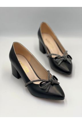 کفش پاشنه بلند کلاسیک مشکی زنانه پلی اورتان پاشنه ضخیم پاشنه کوتاه ( 4 - 1 cm ) کد 823133518