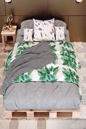 چارچوب تخت قهوه ای چوب Loolpi Home - کد 287172240