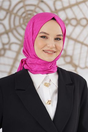 شال صورتی زنانه پنبه ای Loryan - کد 797910501