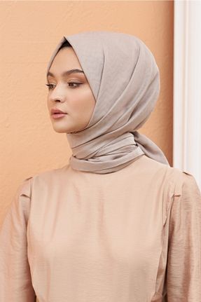 شال قهوه ای زنانه پنبه ای Loryan - کد 797076448