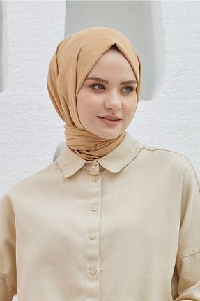 شال طلائی زنانه پنبه ای Loryan - کد 797031846