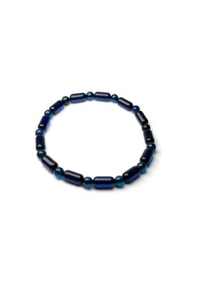 دستبند جواهر آبی زنانه سنگ طبیعی کد 767709256