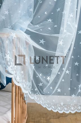 پرده توری آبی ریل دار LUNETT HOME - کد 823561544