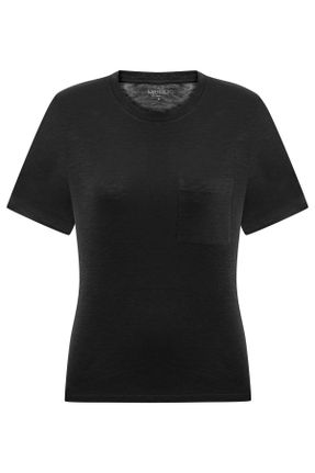 تی شرت مشکی زنانه رگولار یقه گرد کد 815865971