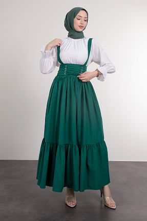 لباس حجاب سبز زنانه اورسایز Genel Markalar - کد 832758756