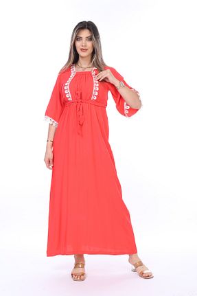 لباس قرمز زنانه بافتنی mervemoda - کد 832758913