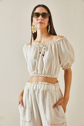 بلوز نباتی زنانه ساده XHAN - کد 832804103