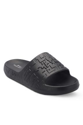 دمپائی مشکی مردانه چرم مصنوعی Slazenger - کد 832864415