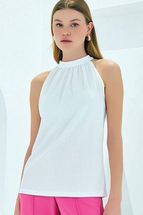 بلوز سفید زنانه ساده CoolLook - کد 832885958