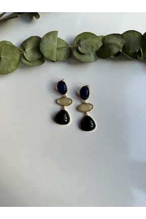 گردنبند جواهر مشکی زنانه روکش طلا YENGEÇ - کد 832941701