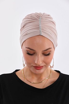کلاه شنای حجاب بژ زنانه Ritagarcia - کد 822705587