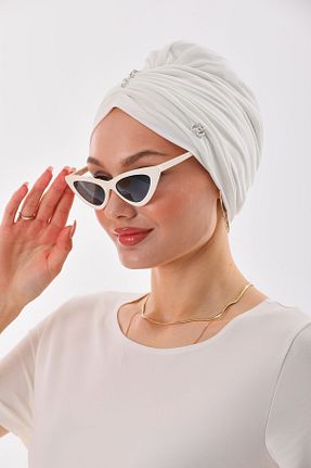 کلاه شنای حجاب سفید زنانه Ritagarcia - کد 829943489