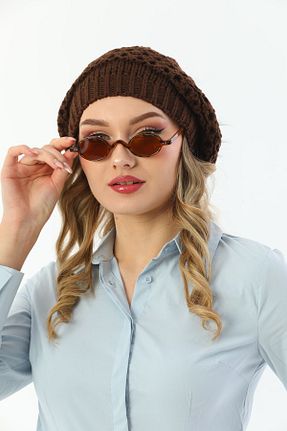 کلاه پشمی قهوه ای زنانه اکریلیک Ritagarcia - کد 358482351