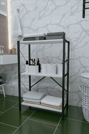 نظم دهنده حمام سفید فلزی DizaynMotion - کد 832987701