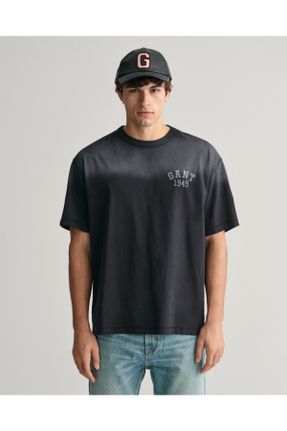 تی شرت مشکی مردانه رگولار یقه گرد کد 830584125