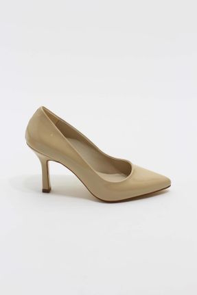 کفش پاشنه بلند کلاسیک بژ زنانه چرم مصنوعی پاشنه نازک پاشنه متوسط ( 5 - 9 cm ) کد 833042660