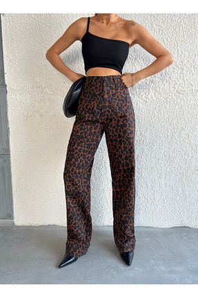 شلوار نارنجی زنانه پارچه AREF JEANS - کد 833045592